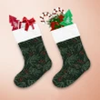 Hand-illusrtated Retro Christmas Holiday Floral Berries Christmas Stocking