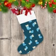Blue Christmas Socks With White Snowflakes Christmas Stocking