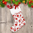 Christmas Red And White Candy Cane Bow Tie Christmas Stocking