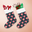 Sweety Pink Snowflake And Swirl Ornate Cake Pop Illustration Christmas Stocking