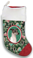 Lovely Italian Greyhound Christmas Stocking Christmas Gift Red And Green Tree Candy Cane