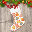 Warm Color Mitten For Christmas On Colorful Dot Background Christmas Stocking