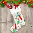 Christmas Little Girl Dachshund Snowman And Letters To Santa Christmas Stocking
