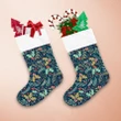 Christmas Background With Holly Leaves And Berries Christmas Stocking