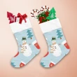 Xmas Tree Snowman Mitten And Boot Christmas Stocking