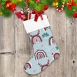 Cute Christmas Rainbows With Decorative Antlers Christmas Stocking