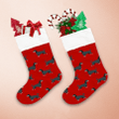 Christmas Cute Grey Dachshund On Red Style Christmas Stocking