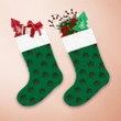 Birthday Cakes With Red Candles And Berries On Green Background Christmas Stocking