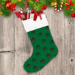 Birthday Cakes With Red Candles And Berries On Green Background Christmas Stocking