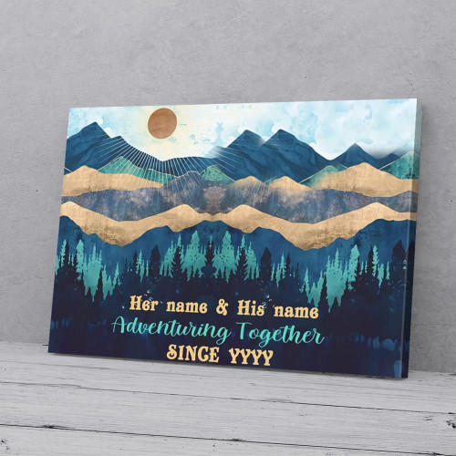 Adventuring Together Camping Personalized Matte Canvas
