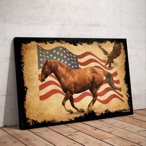  American Horse Eagle Matte Canvas Wall Art Decor