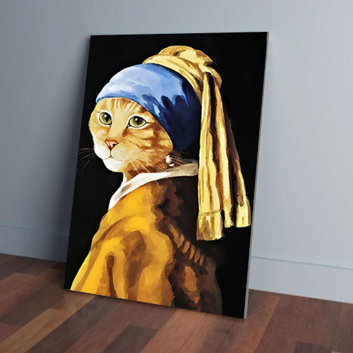 "Baroque" Cat Full Printing Wall Art Decor Matte Canvas