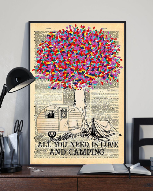 All You Need Is Love And Camping Vertical Canvas And Poster - Wall Decor Visual Art