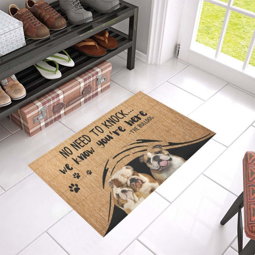 bulldog we know Doormat - Welcome Mat - Home Decor