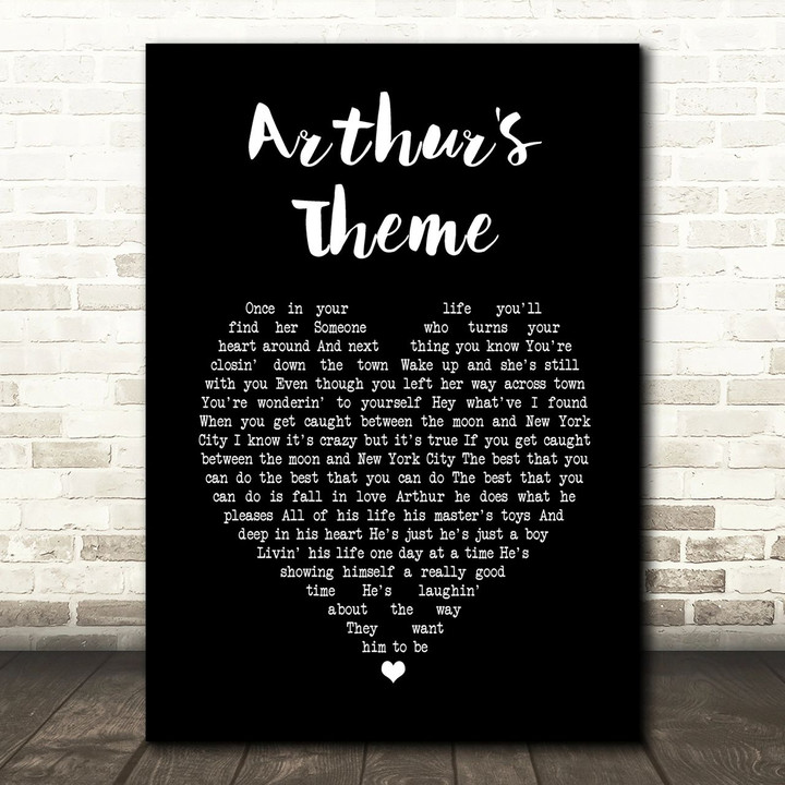Christopher Cross Arthur's Theme Black Heart Song Lyric Music Print