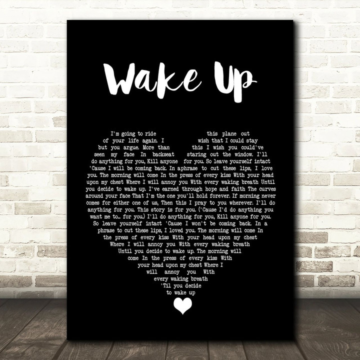 Coheed And Cambria Wake Up Black Heart Song Lyric Quote Music Poster Print
