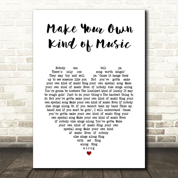Paloma Faith Make Your Own Kind of Music White Heart Song Lyric Art Print