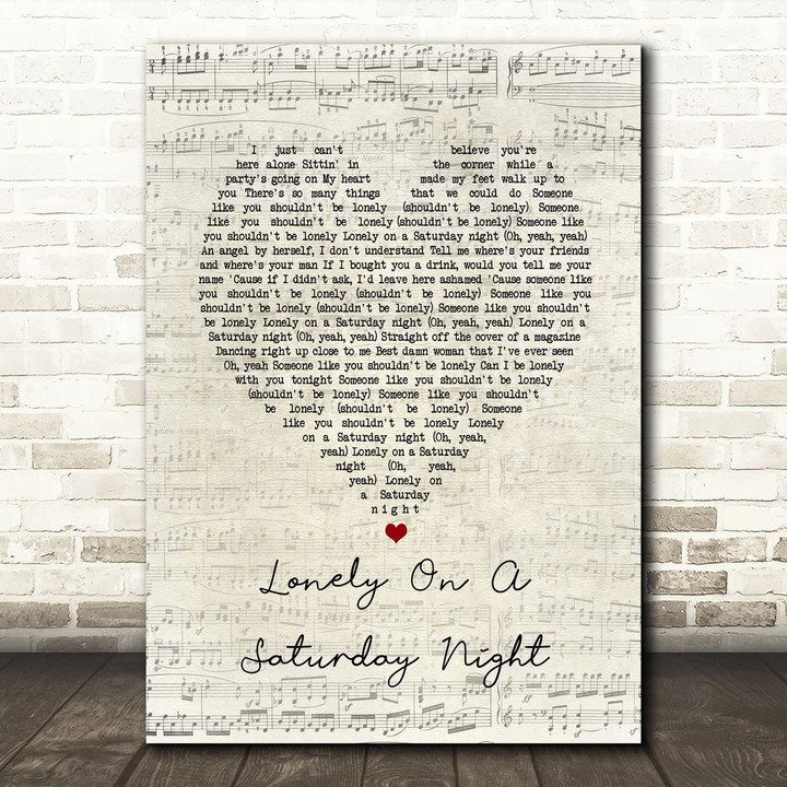Hootie & the Blowfish Lonely On A Saturday Night Script Heart Song Lyric Art Print