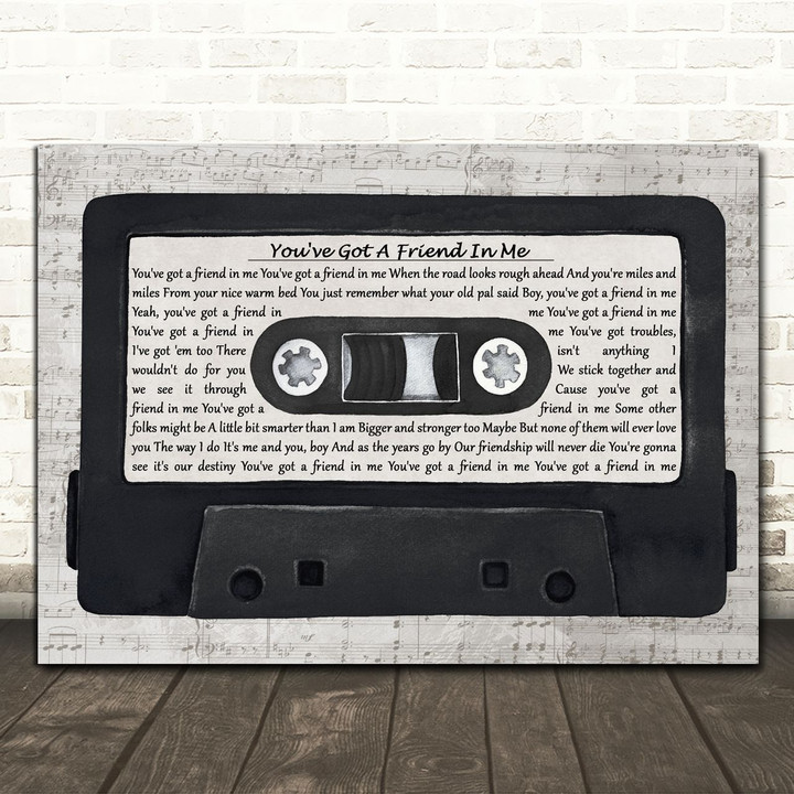 Randy Newman You've Got A Friend In Me Music Script Cassette Tape Song Lyric Art Print