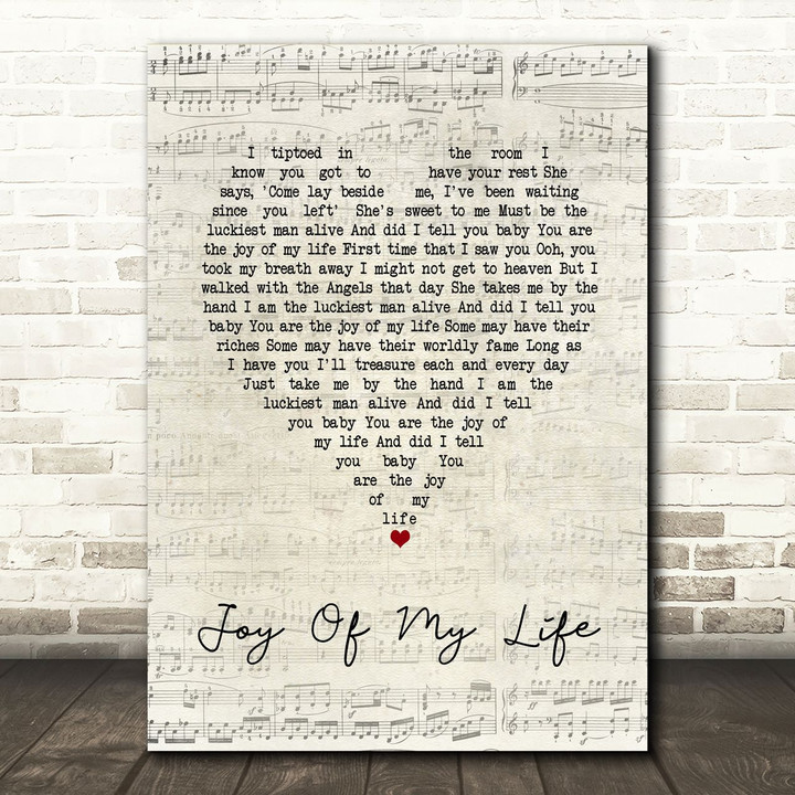 John Fogerty Joy Of My Life Script Heart Song Lyric Art Print