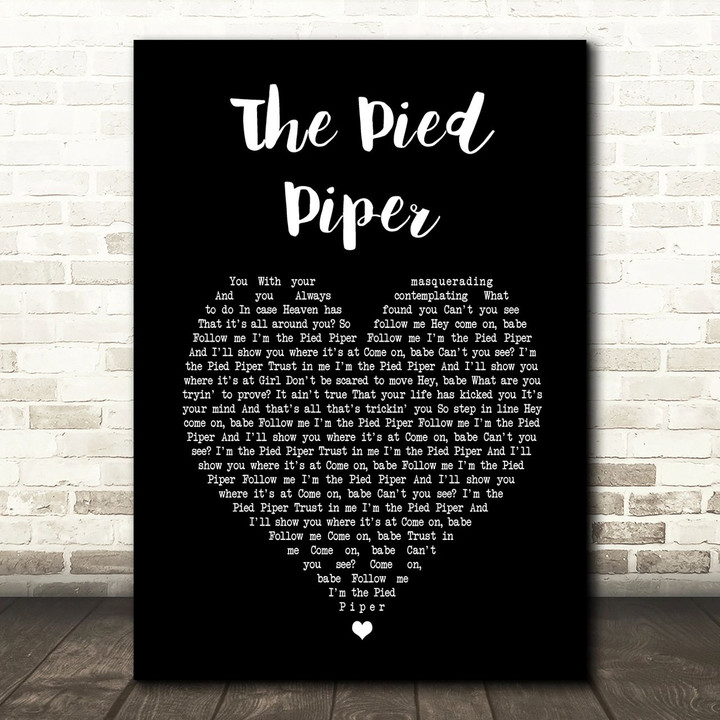 Crispian St. Peters The Pied Piper Black Heart Song Lyric Art Print