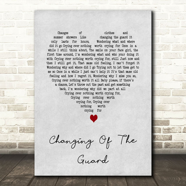 The Style Council Changing Of The Guard Grey Heart Song Lyric Art Print