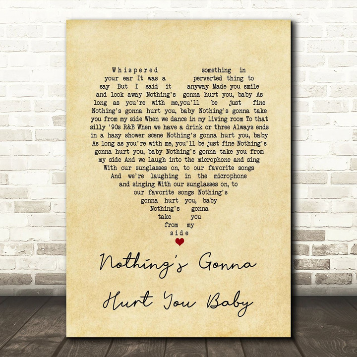 Cigarettes After Sex Nothing's Gonna Hurt You Baby Vintage Heart Song Lyric Art Print