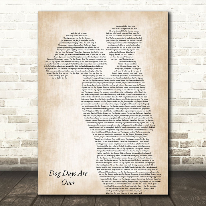 Florence + The Machine Dog Days Are Over Mother & Child Song Lyric Art Print