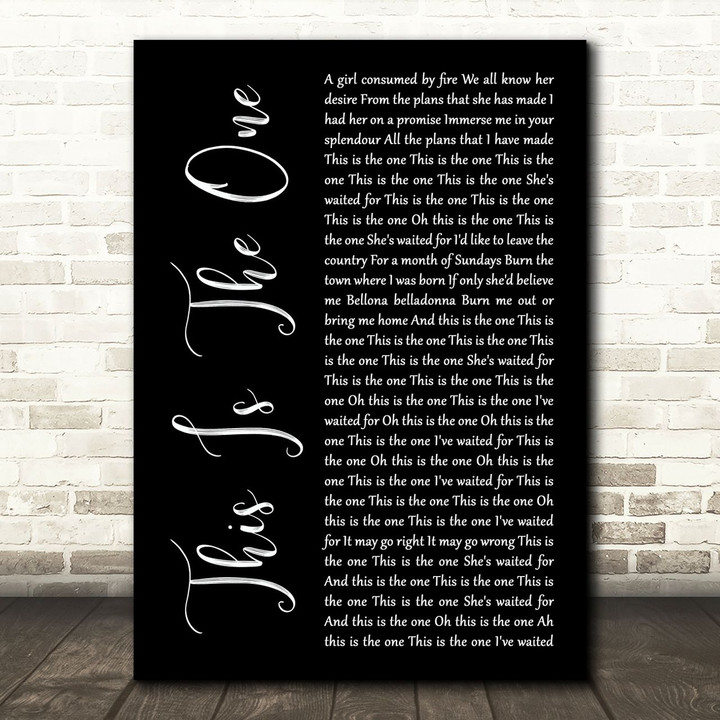 The Stone Roses This Is The One Black Script Song Lyric Art Print