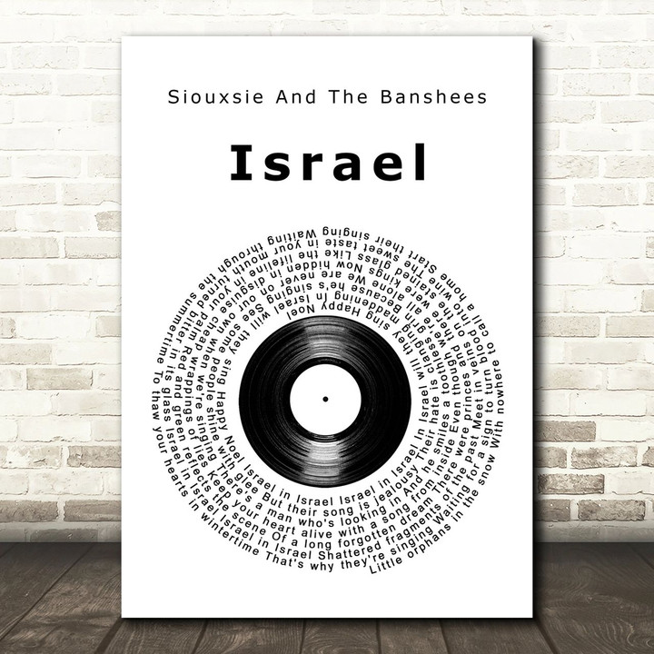 Siouxsie And The Banshees Israel Vinyl Record Song Lyric Art Print