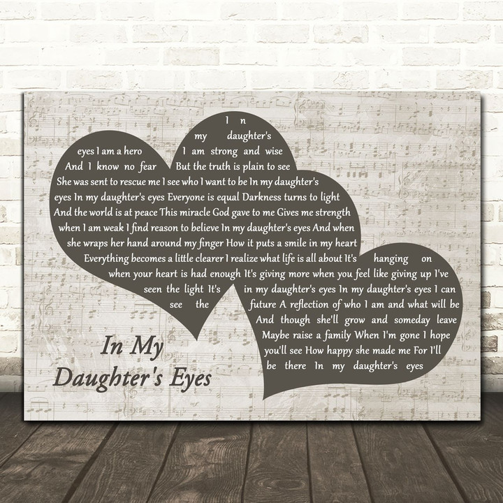 Martina McBride In My Daughter's Eyes Landscape Music Script Two Hearts Song Lyric Art Print