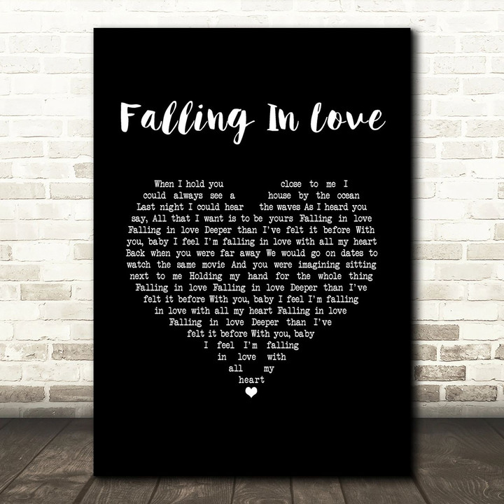 Cigarettes After Sex Falling In Love Black Heart Song Lyric Art Print