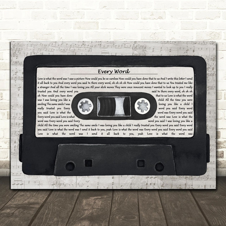 Sade Every Word Music Script Cassette Tape Song Lyric Art Print
