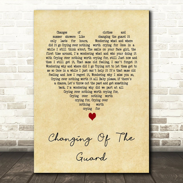 The Style Council Changing Of The Guard Vintage Heart Song Lyric Art Print