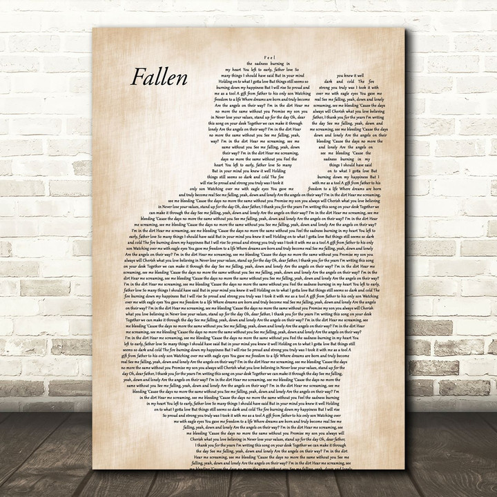Volbeat Fallen Father & Baby Song Lyric Art Print