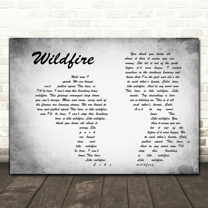 Seafret Wildfire Man Lady Couple Grey Song Lyric Art Print