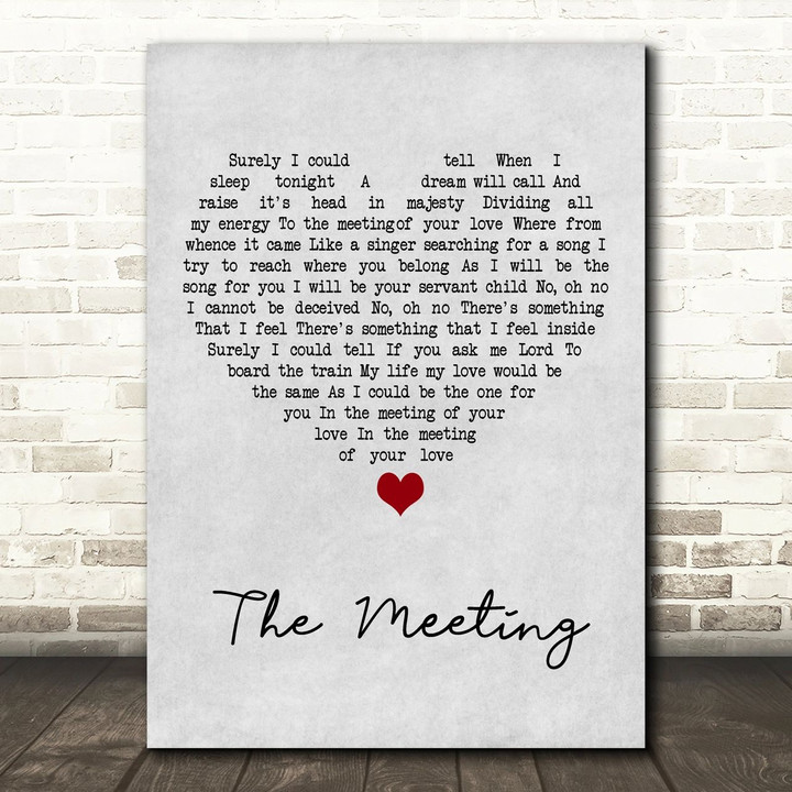 Yes - Anderson Bruford Wakeman Howe The Meeting Grey Heart Song Lyric Art Print