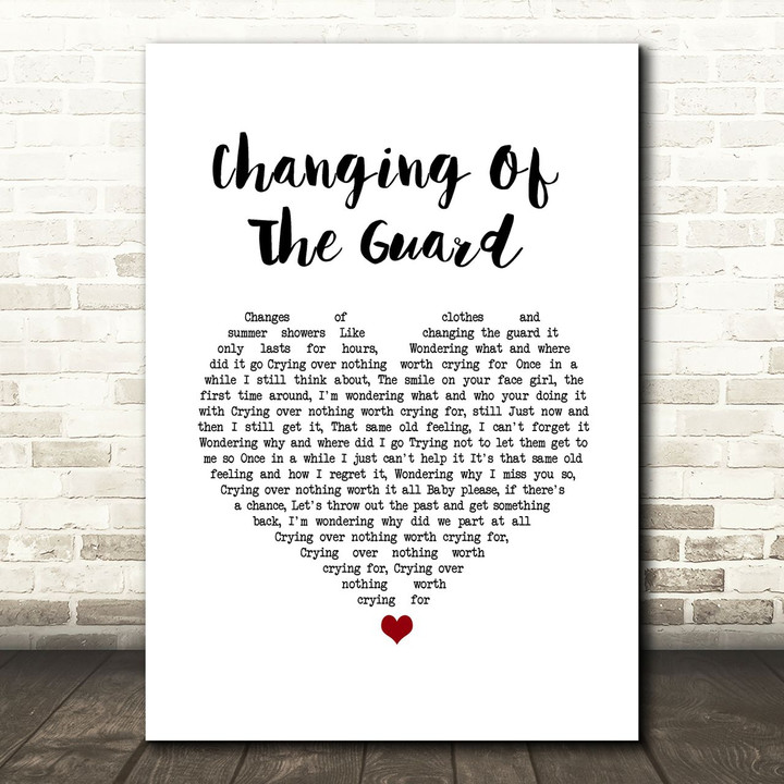 The Style Council Changing Of The Guard White Heart Song Lyric Art Print