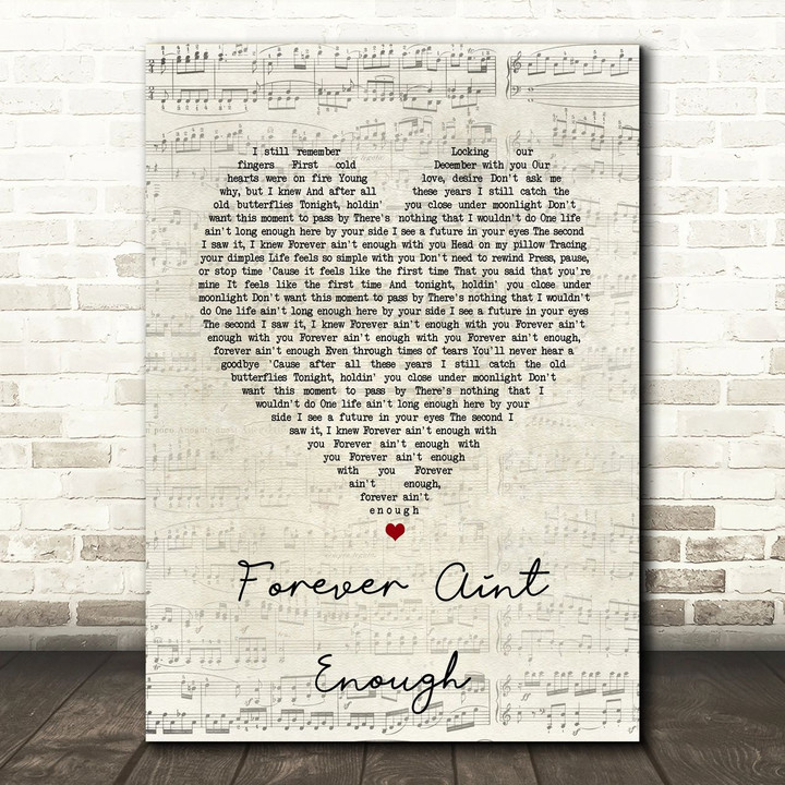 Ronan Keating Forever Aint Enough Script Heart Song Lyric Art Print