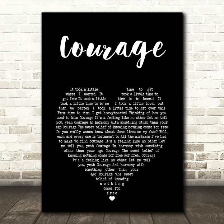 Villagers Courage Black Heart Song Lyric Art Print