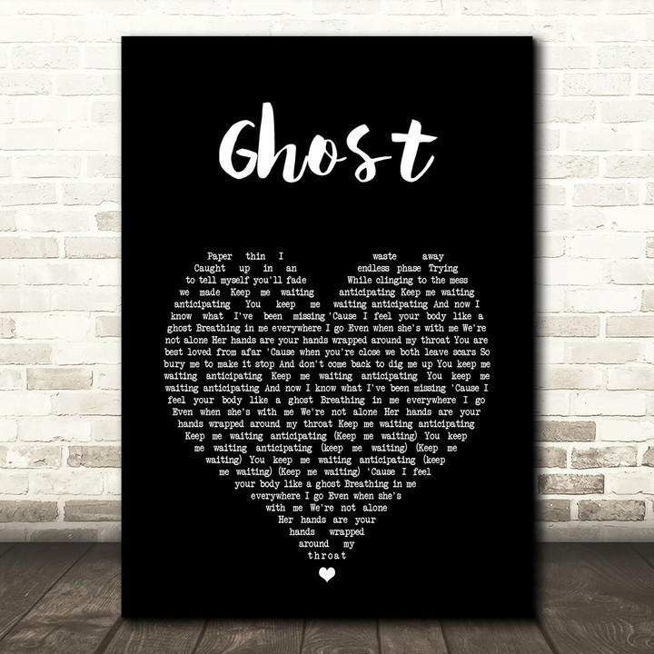 Adaline Ghost Black Heart Song Lyric Art Print