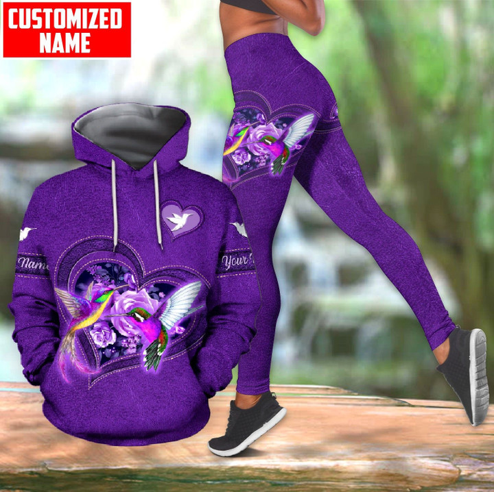 Resger Purple Hoodie & Legging Set Custom Name – VH002 NDP-TM