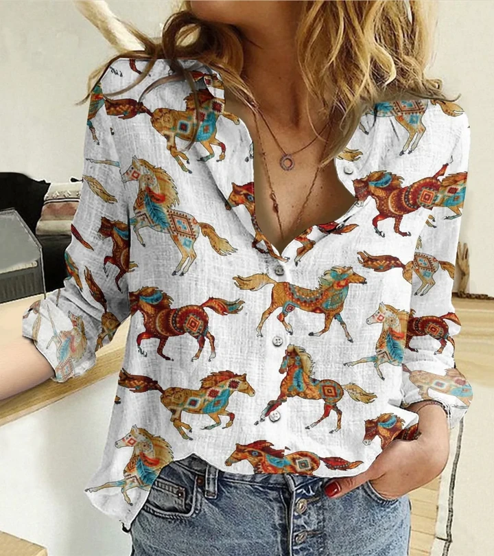 Resger Animals Linen Shirts VH1014 DVH