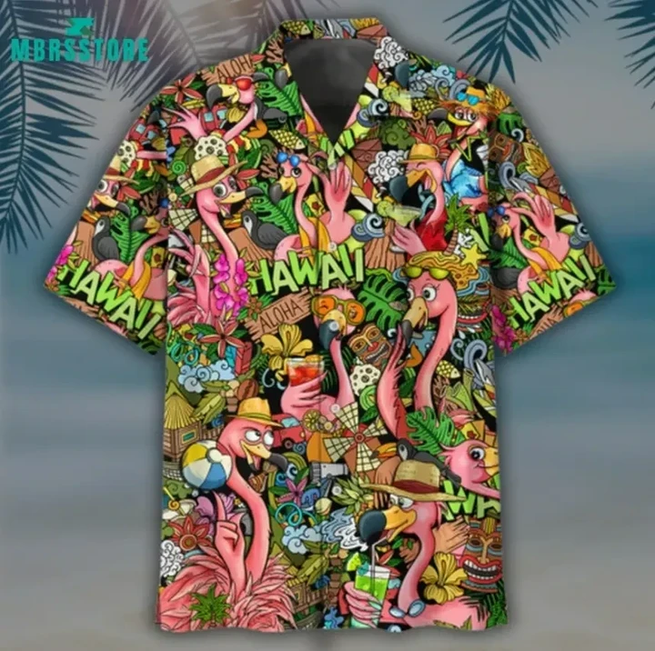Resger Flamingo Hawaii Shirt (CN) VH88 PKL