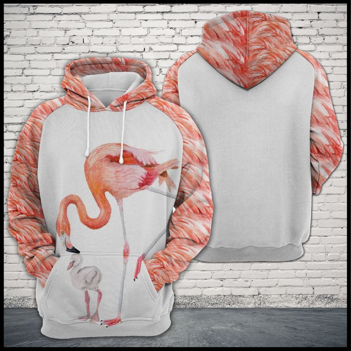 Resger Flamingo Hoodie & Zip Hoodie 3D VH18 PKL
