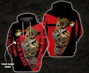 U.S MARINE 3D HOODIE CUSTOMIZED NAME
