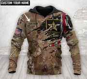 U.S ARMY 3D HOODIE - CUSTOMIZED NAME