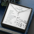 To My Daughter-Strength Doesn't Come Cross Necklace Template