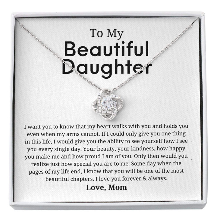 To My Daughter - One Thing - Love Knot Necklace