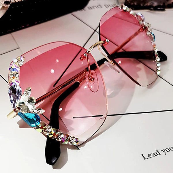 Vintage Fashion Rimless Crystal Sunglasses 🔥HOT SALE 50%🔥